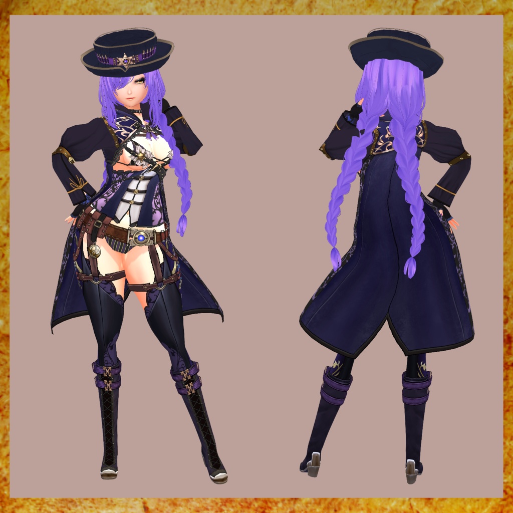 【Vroid】セクシーシェリフ【衣装】