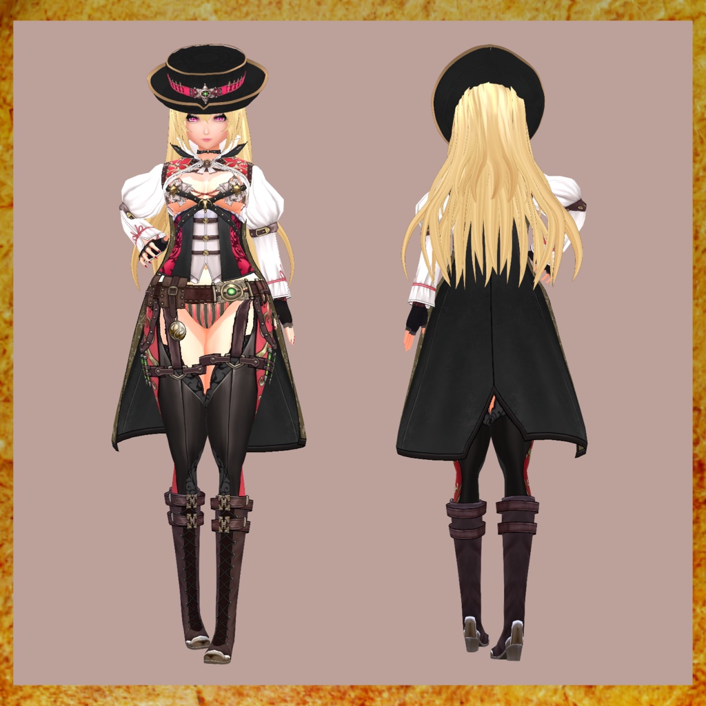 【Vroid】セクシーシェリフ【衣装】