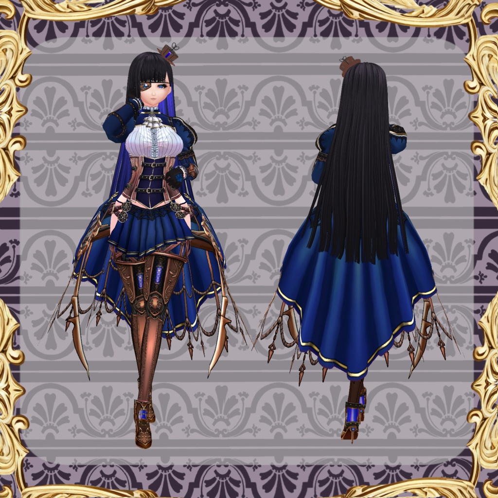 【Vroid】機械義肢少女 蜘蛛【steam punk】