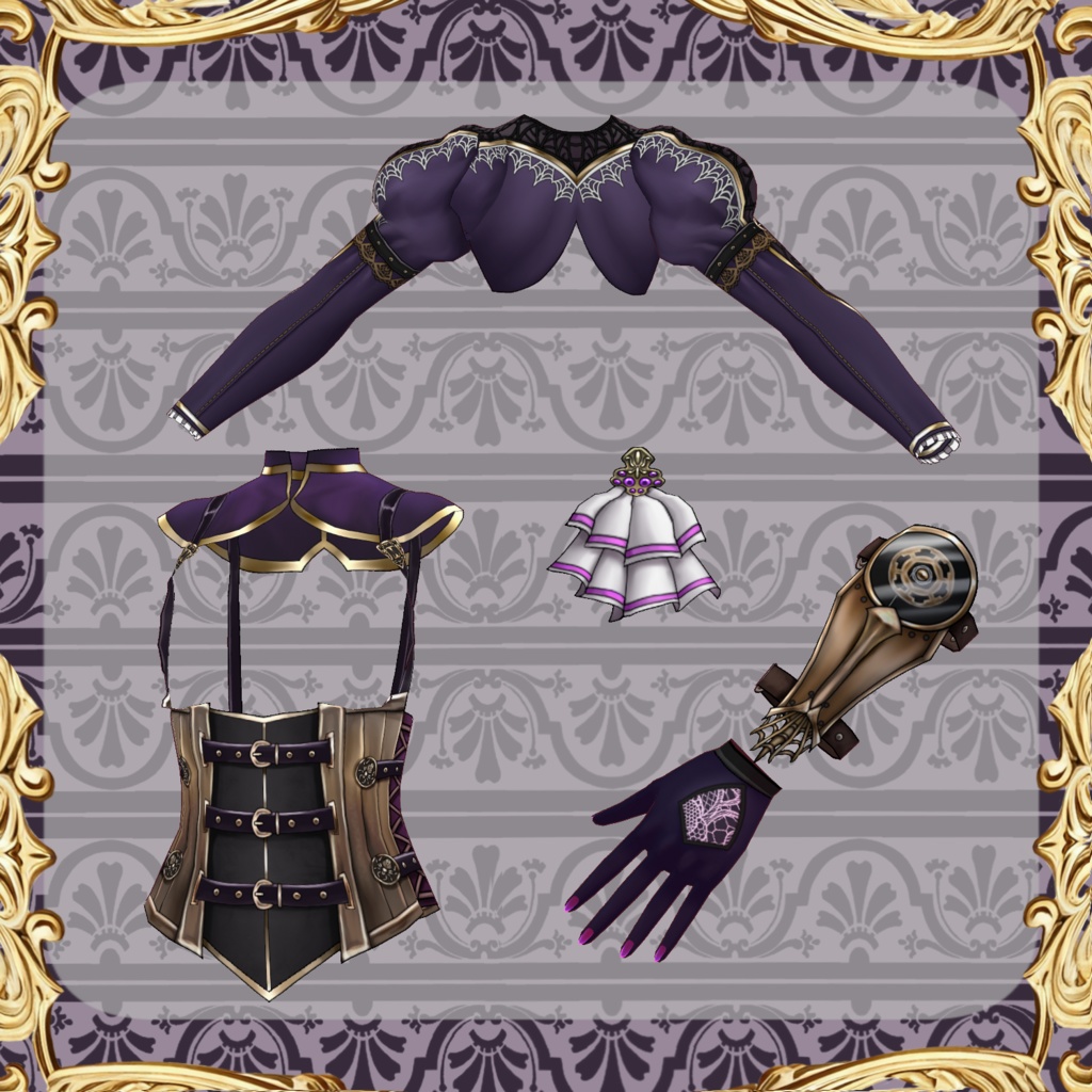 【Vroid】機械義肢少女 蜘蛛【steam punk】