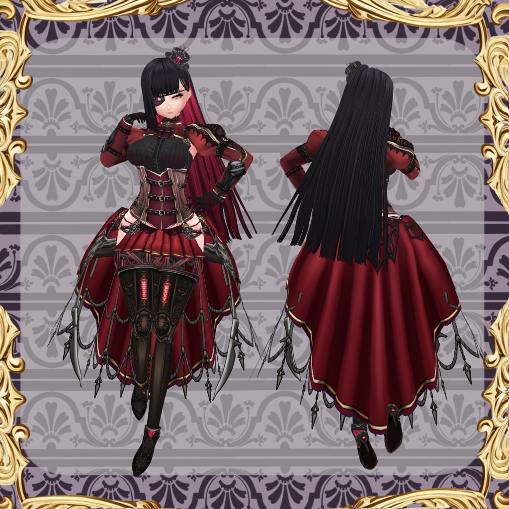 【Vroid】機械義肢少女 蜘蛛【steam punk】