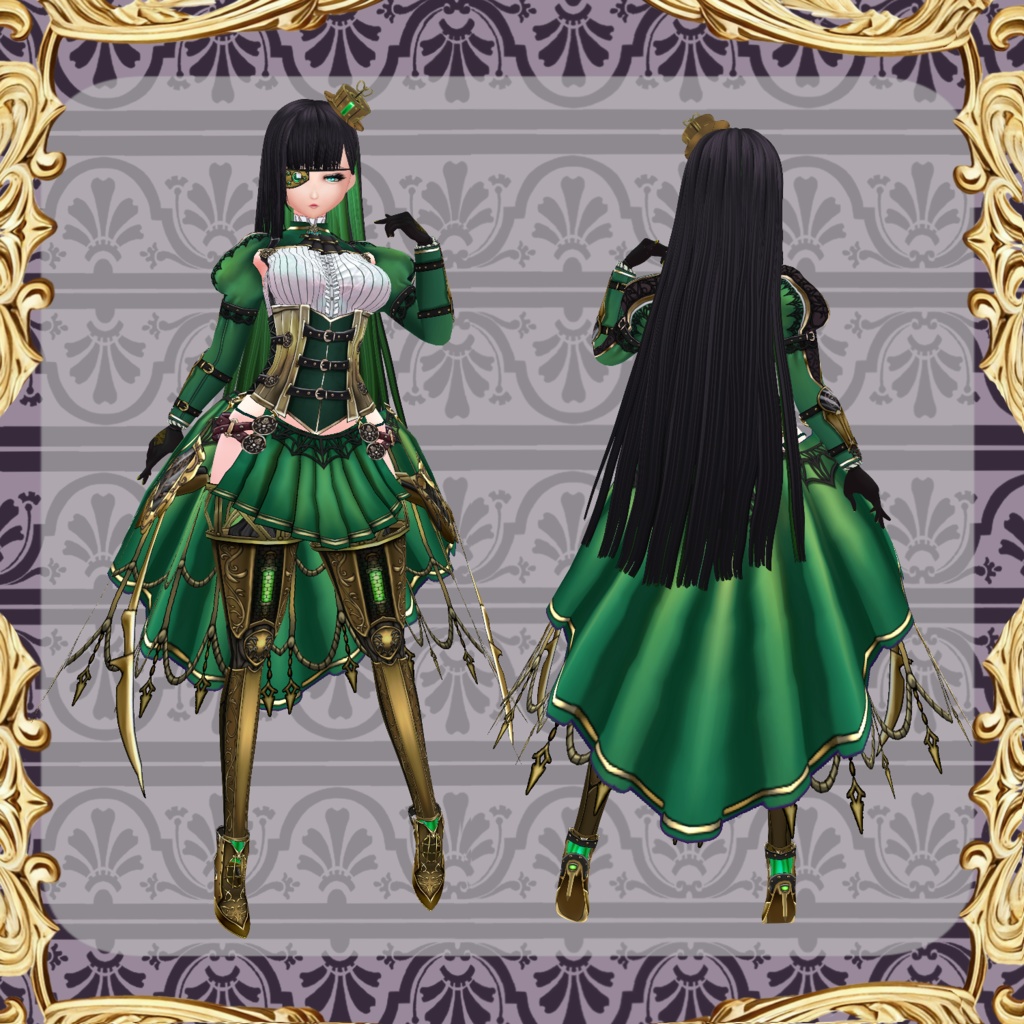 【Vroid】機械義肢少女 蜘蛛【steam punk】