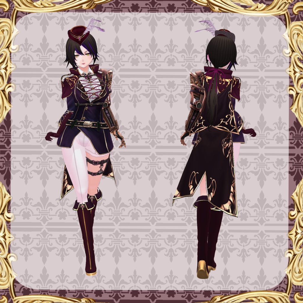 【Vroid】機械義肢少女 蜈蚣【スチームパンク衣装】