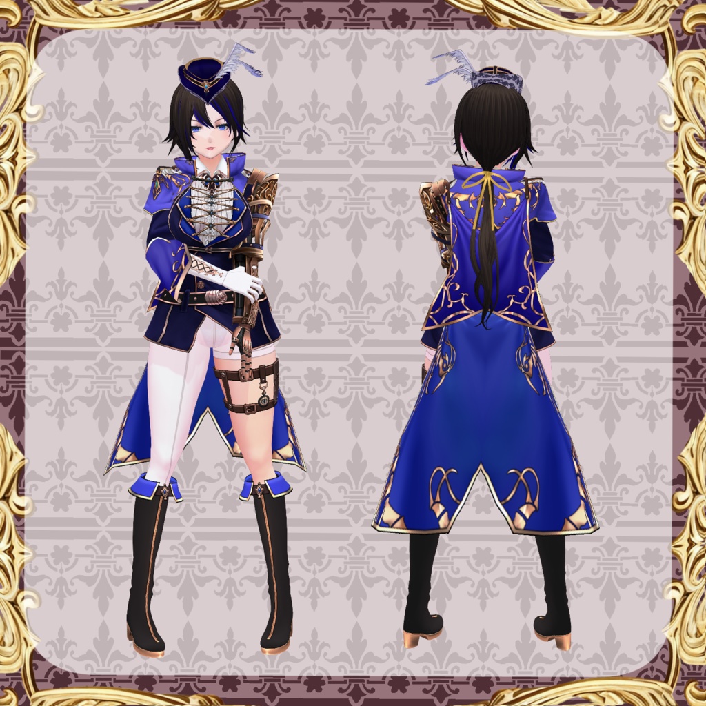 【Vroid】機械義肢少女 蜈蚣【スチームパンク衣装】