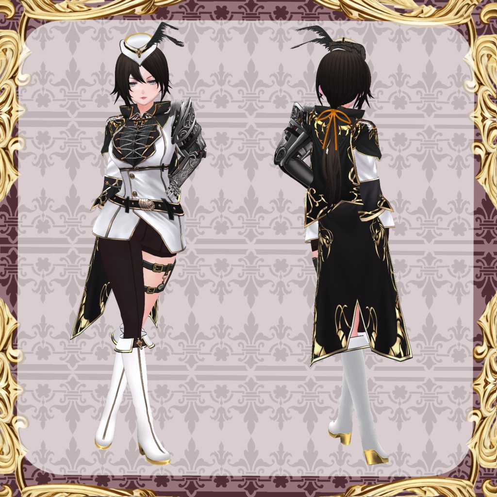 【Vroid】機械義肢少女 蜈蚣【スチームパンク衣装】