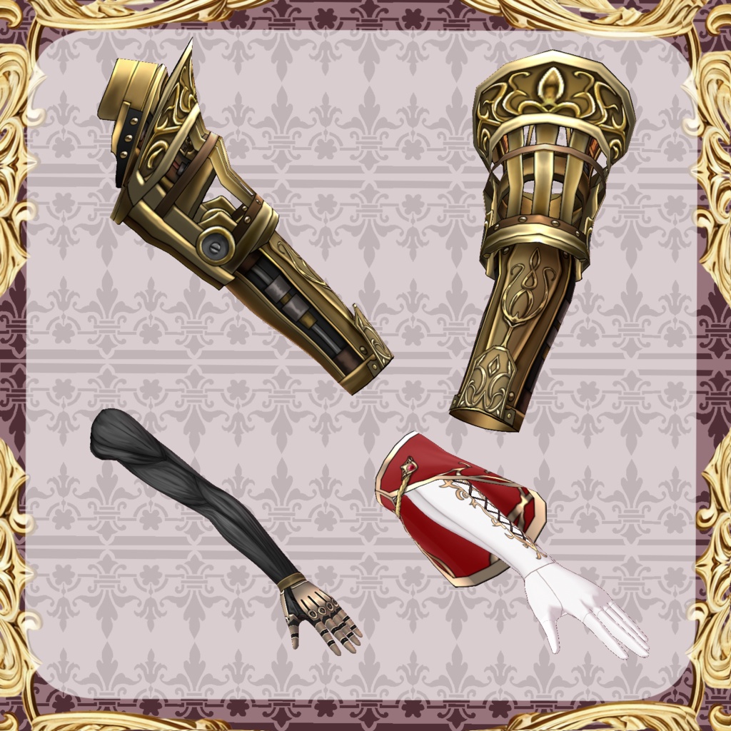 【Vroid】機械義肢少女 蜈蚣【スチームパンク衣装】