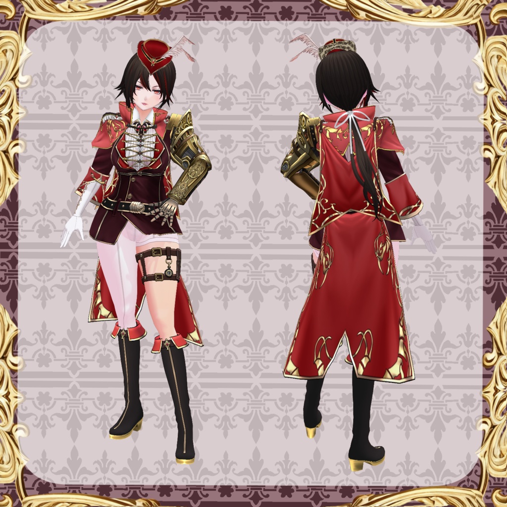 【Vroid】機械義肢少女 蜈蚣【スチームパンク衣装】