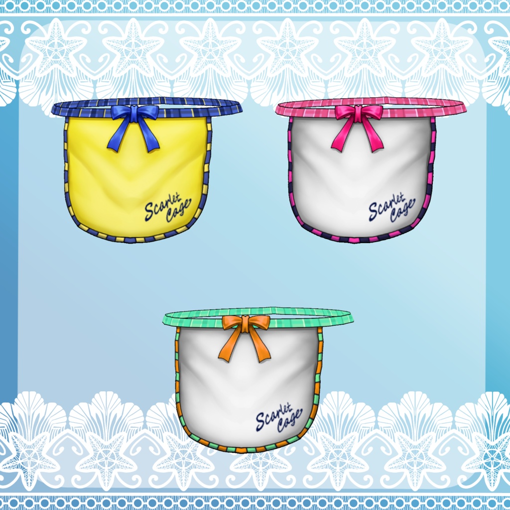 【Vroid】海辺のダイナー水着(Sea side diner swim wear set)