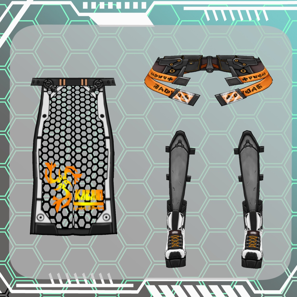 【Vroid】サイバーサムライ 増女【サイバーパンク】