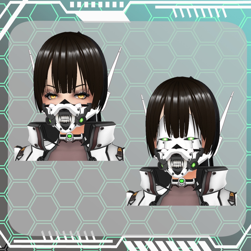 【Vroid】サイバーサムライ 増女【サイバーパンク】