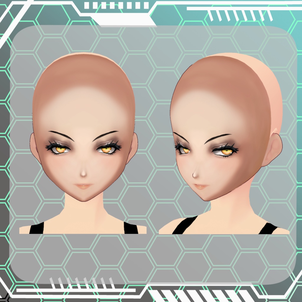 【Vroid】サイバーサムライ 増女【サイバーパンク】