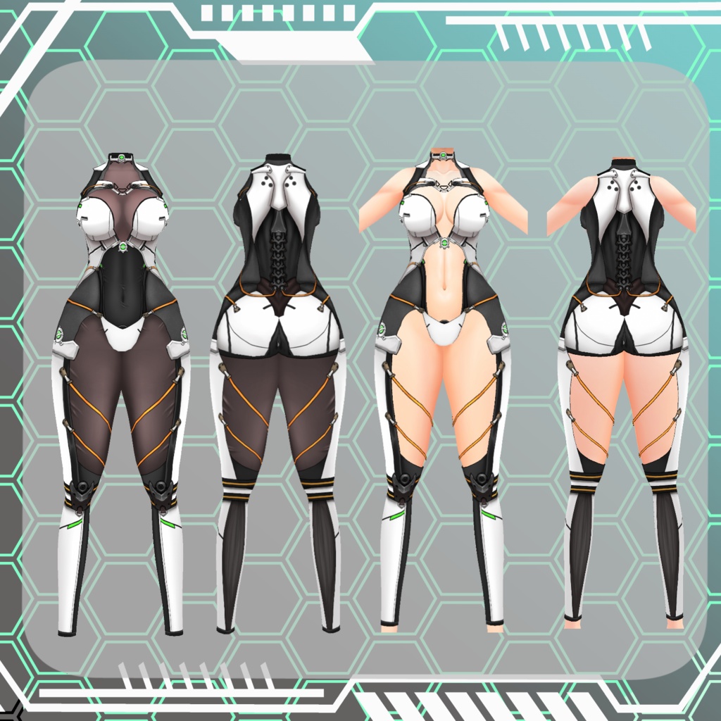 【Vroid】サイバーサムライ 増女【サイバーパンク】