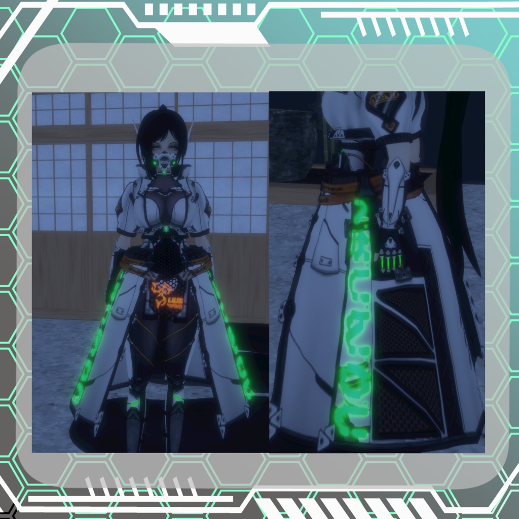 【Vroid】サイバーサムライ 増女【サイバーパンク】