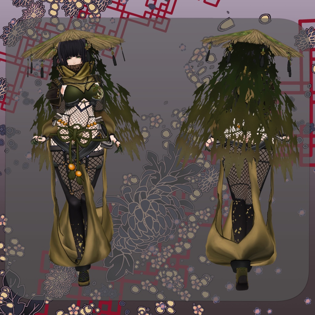 【Vroid】一夜ノ衣 Vestiture of night【忍者】