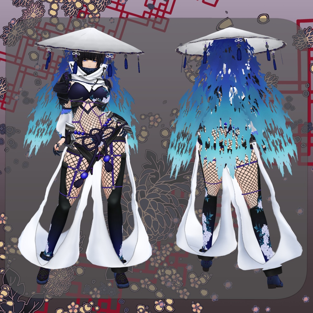 【Vroid】一夜ノ衣 Vestiture of night【忍者】