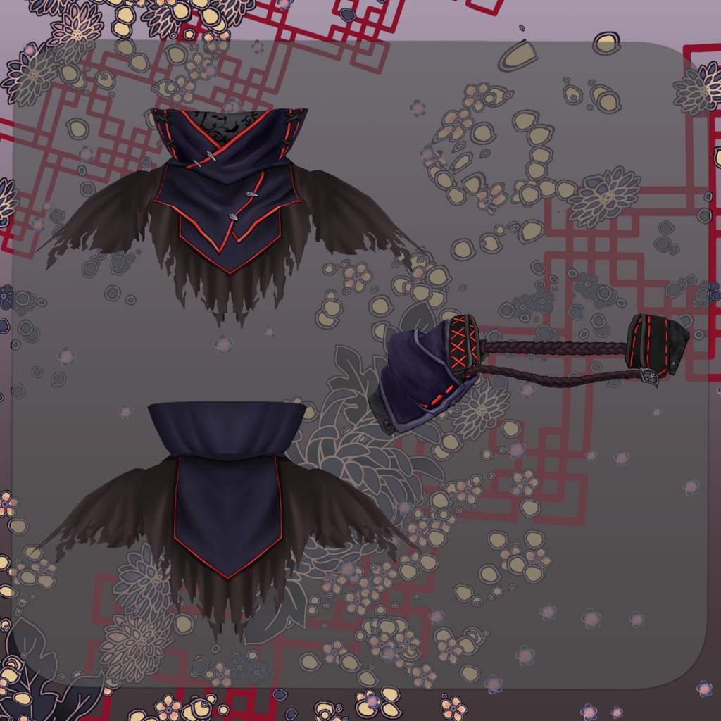 【Vroid】一夜ノ衣 Vestiture of night【忍者】