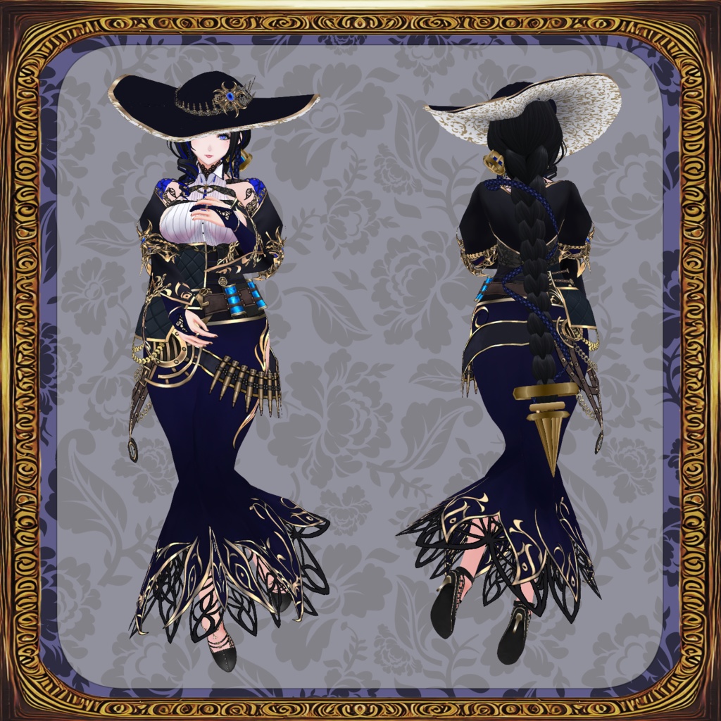 【Vroid】機械義肢少女 蠍【スチームパンク衣装】