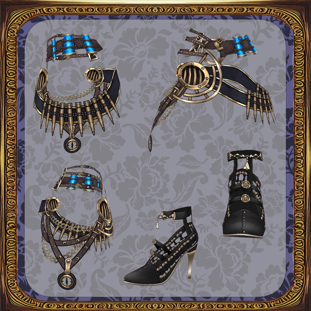 【Vroid】機械義肢少女 蠍【スチームパンク衣装】