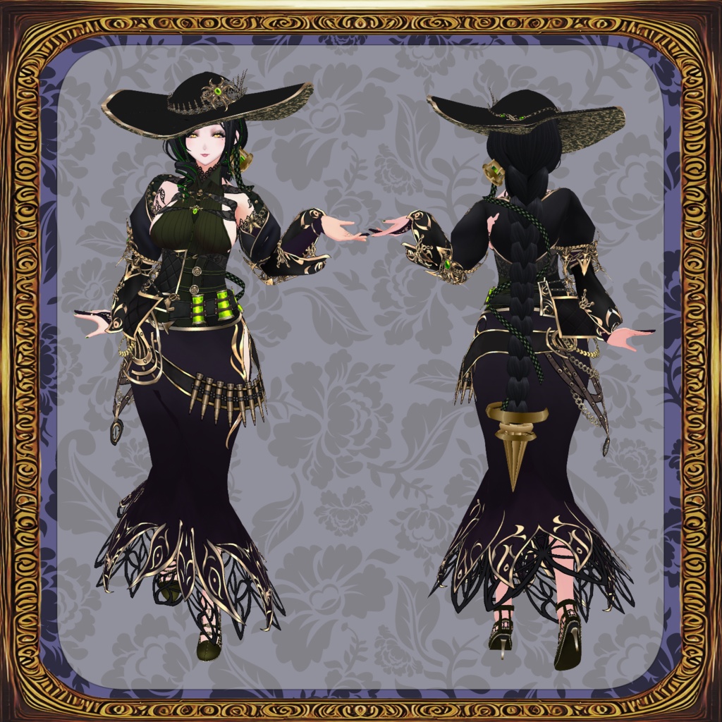 【Vroid】機械義肢少女 蠍【スチームパンク衣装】