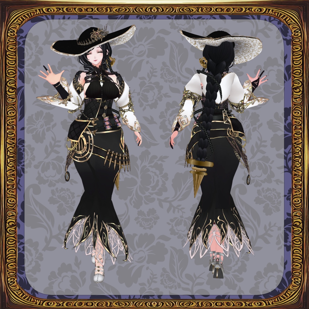 【Vroid】機械義肢少女 蠍【スチームパンク衣装】