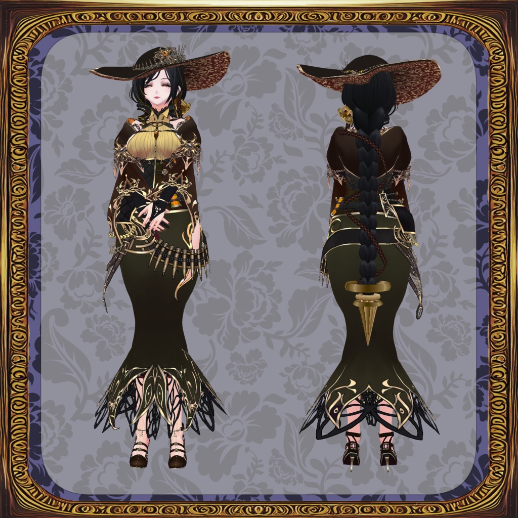 【Vroid】機械義肢少女 蠍【スチームパンク衣装】