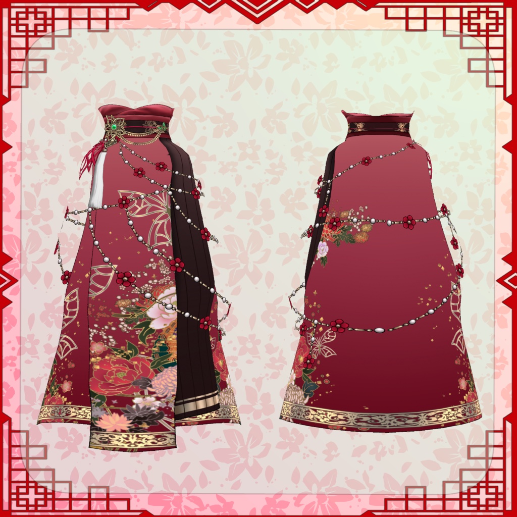 【Vroid】婉麗籠蝶【ファンタジー衣装】