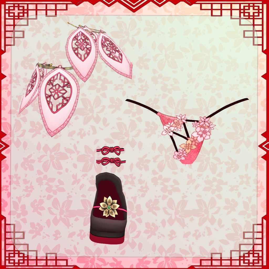 【Vroid】婉麗籠蝶【ファンタジー衣装】