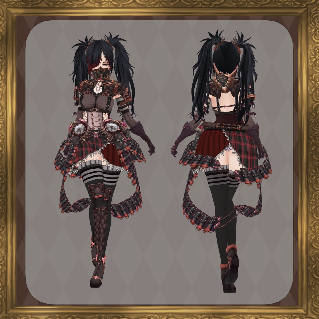 【Vroid】機械義肢少女 蚊【スチームパンク衣装】