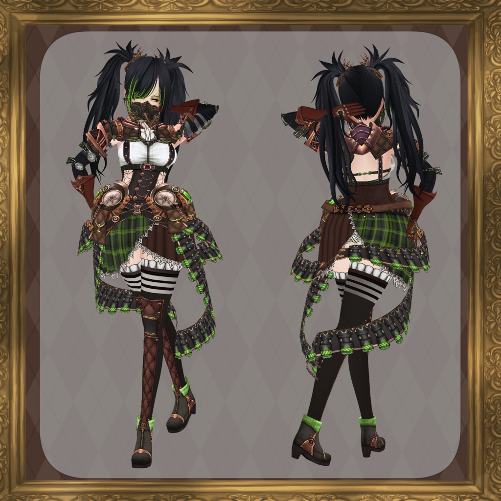 【Vroid】機械義肢少女 蚊【スチームパンク衣装】