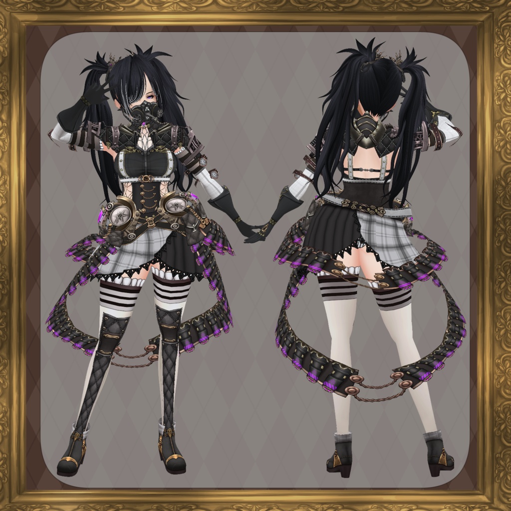 【Vroid】機械義肢少女 蚊【スチームパンク衣装】