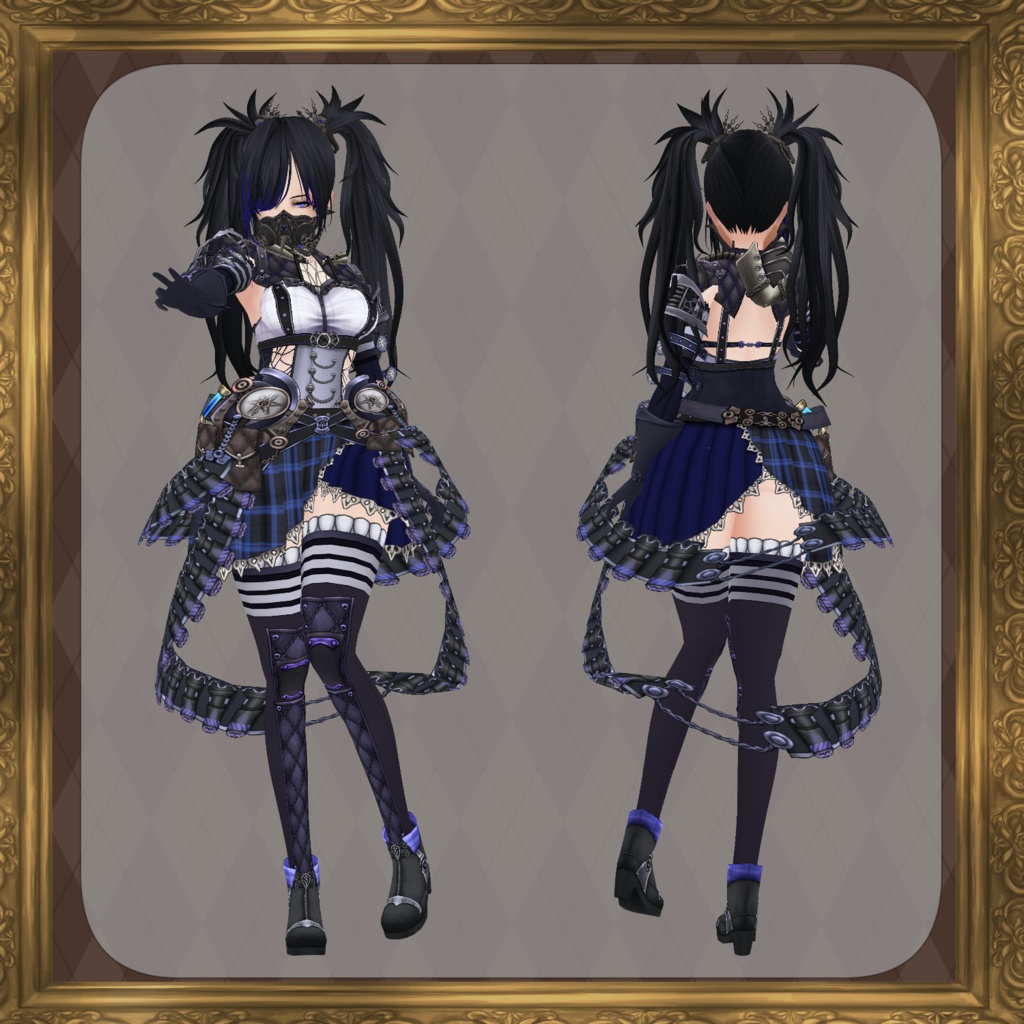 【Vroid】機械義肢少女 蚊【スチームパンク衣装】