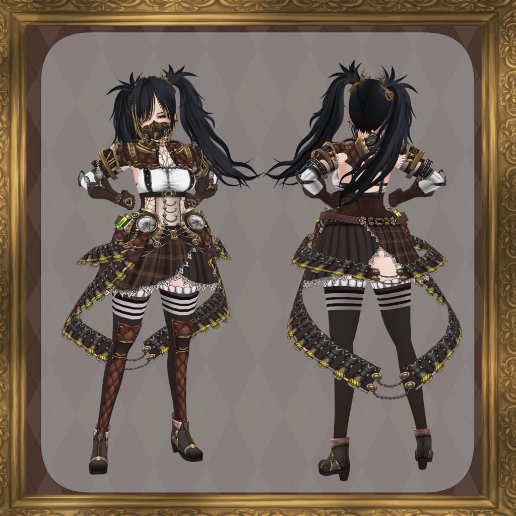 【Vroid】機械義肢少女 蚊【スチームパンク衣装】