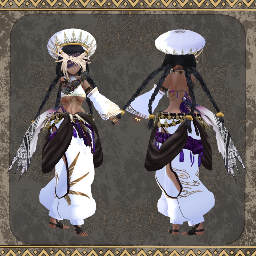 【Vroid】竜骨のシャーマン【ファンタジー衣装】