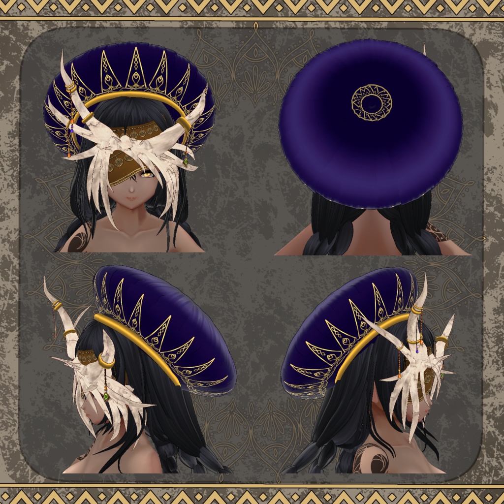 【Vroid】竜骨のシャーマン【ファンタジー衣装】