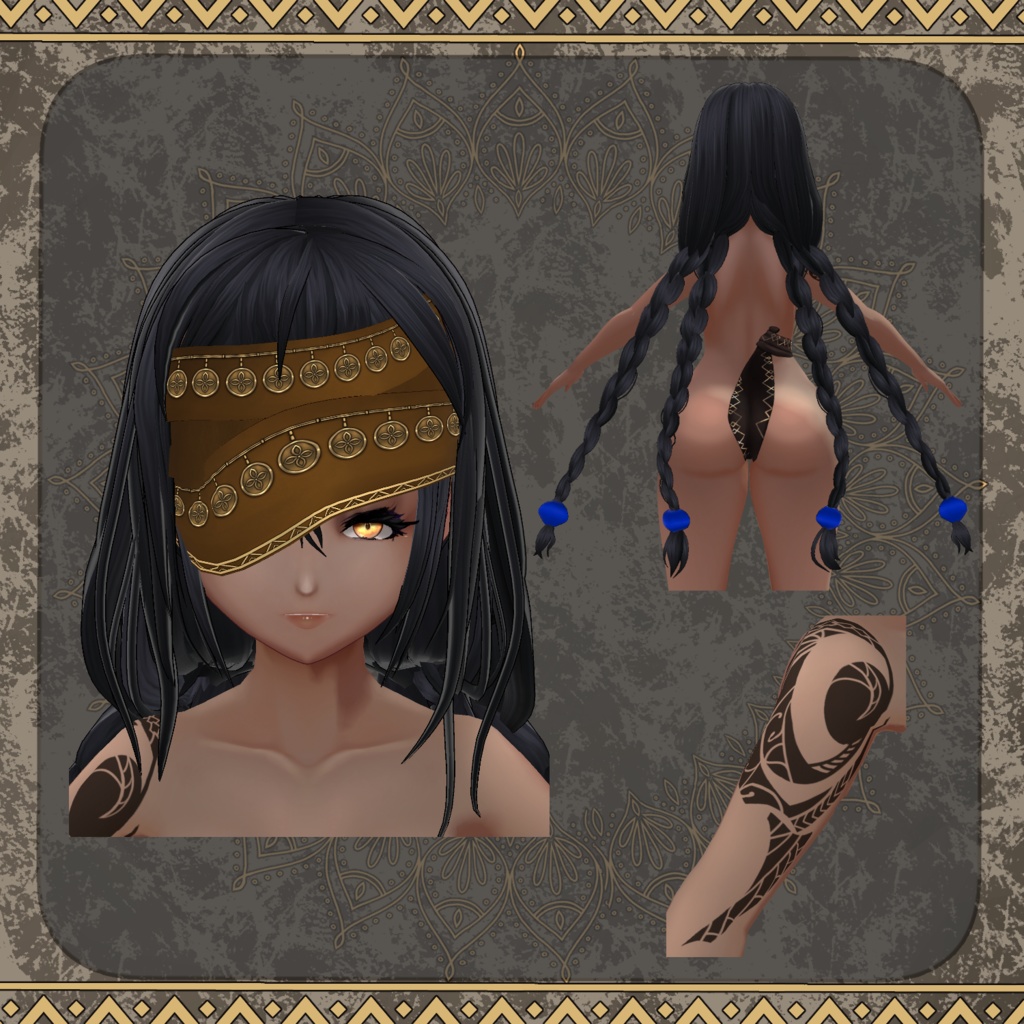 【Vroid】竜骨のシャーマン【ファンタジー衣装】