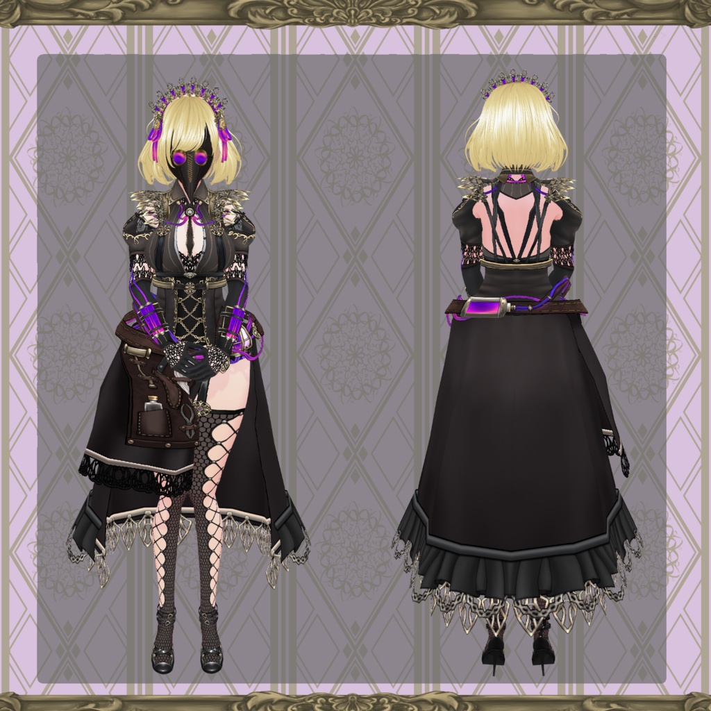 【Vroid】スチームパンクメイド【衣装】