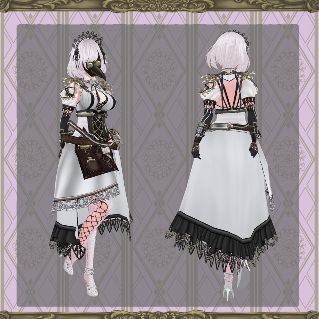 【Vroid】スチームパンクメイド【衣装】