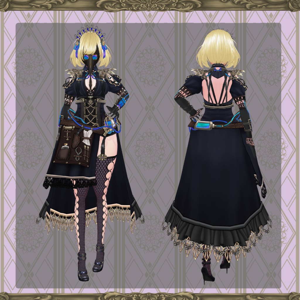 【Vroid】スチームパンクメイド【衣装】