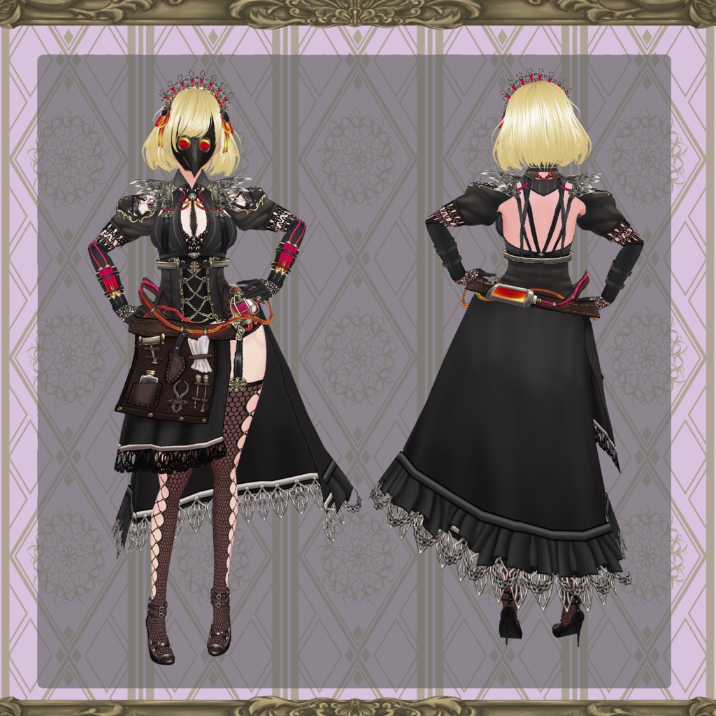 【Vroid】スチームパンクメイド【衣装】