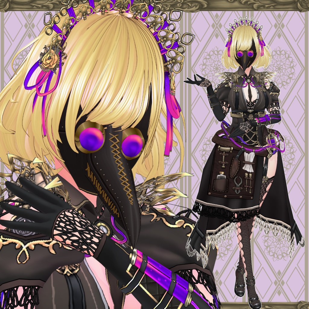 【Vroid】スチームパンクメイド【衣装】