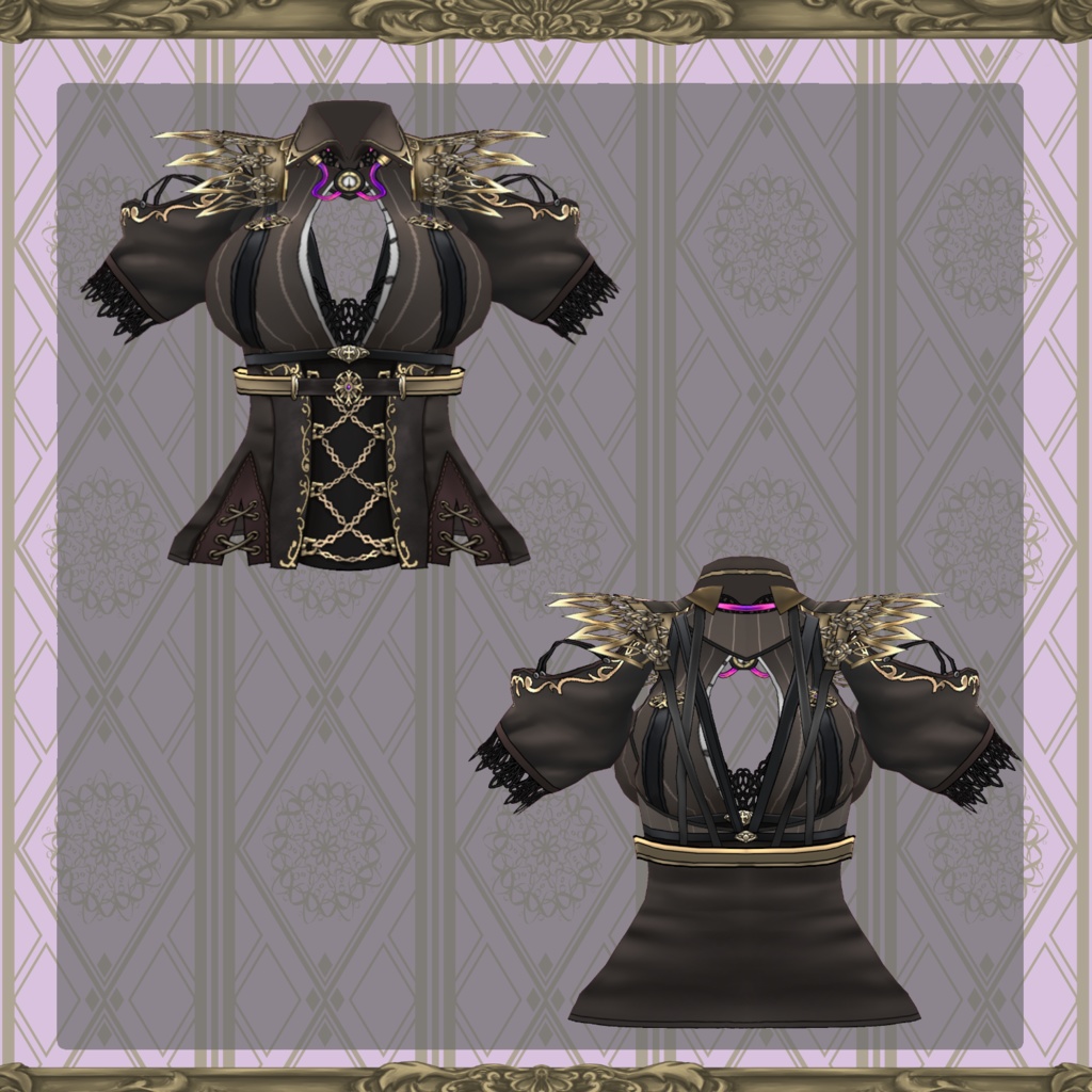 【Vroid】スチームパンクメイド【衣装】