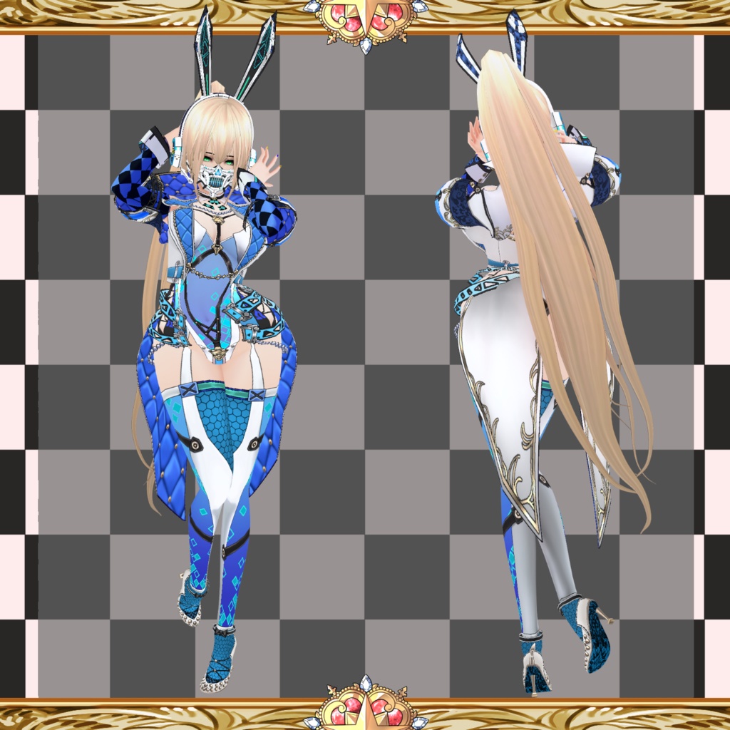 【Vroid】サイバーバニースーツ【サイバー】