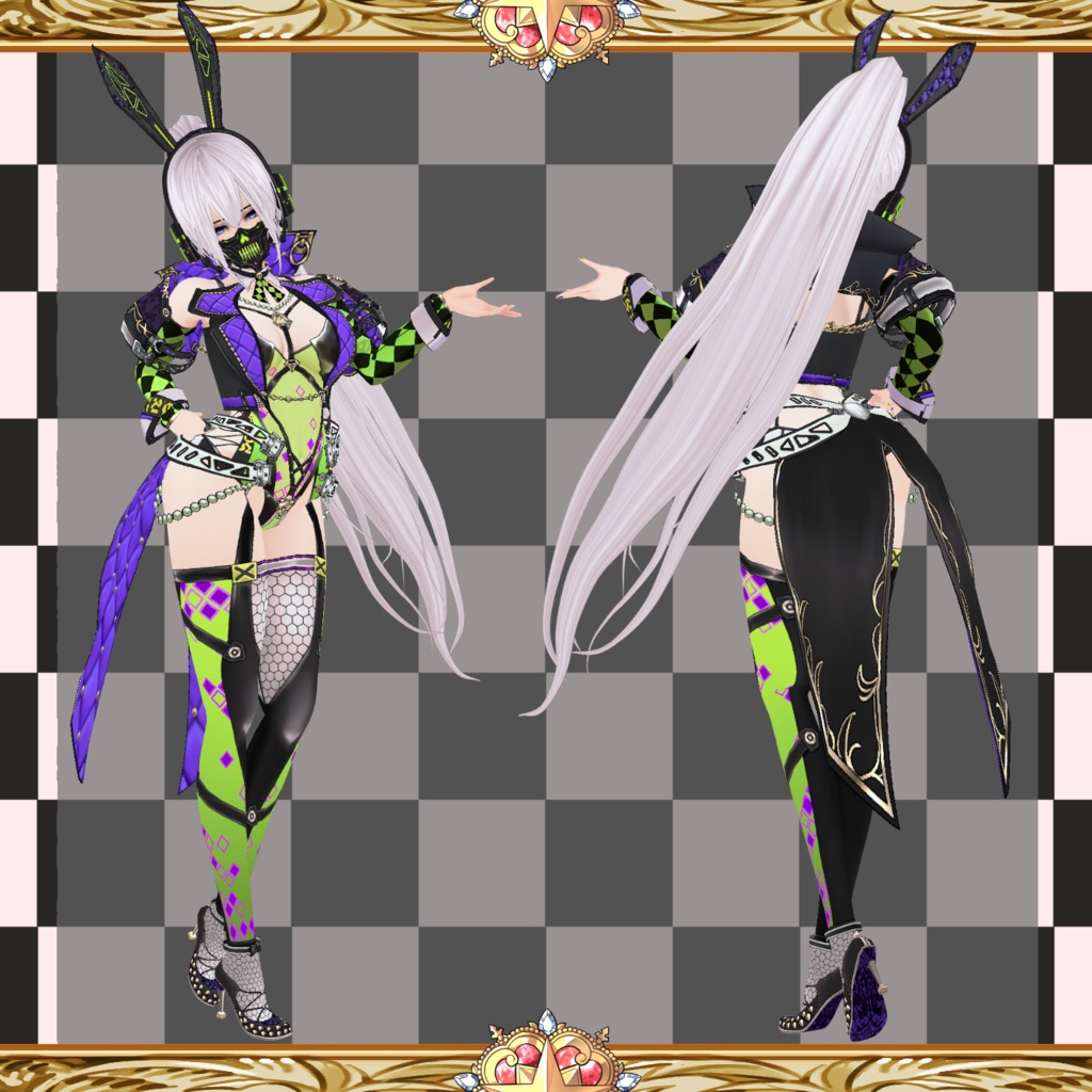 【Vroid】サイバーバニースーツ【サイバー】