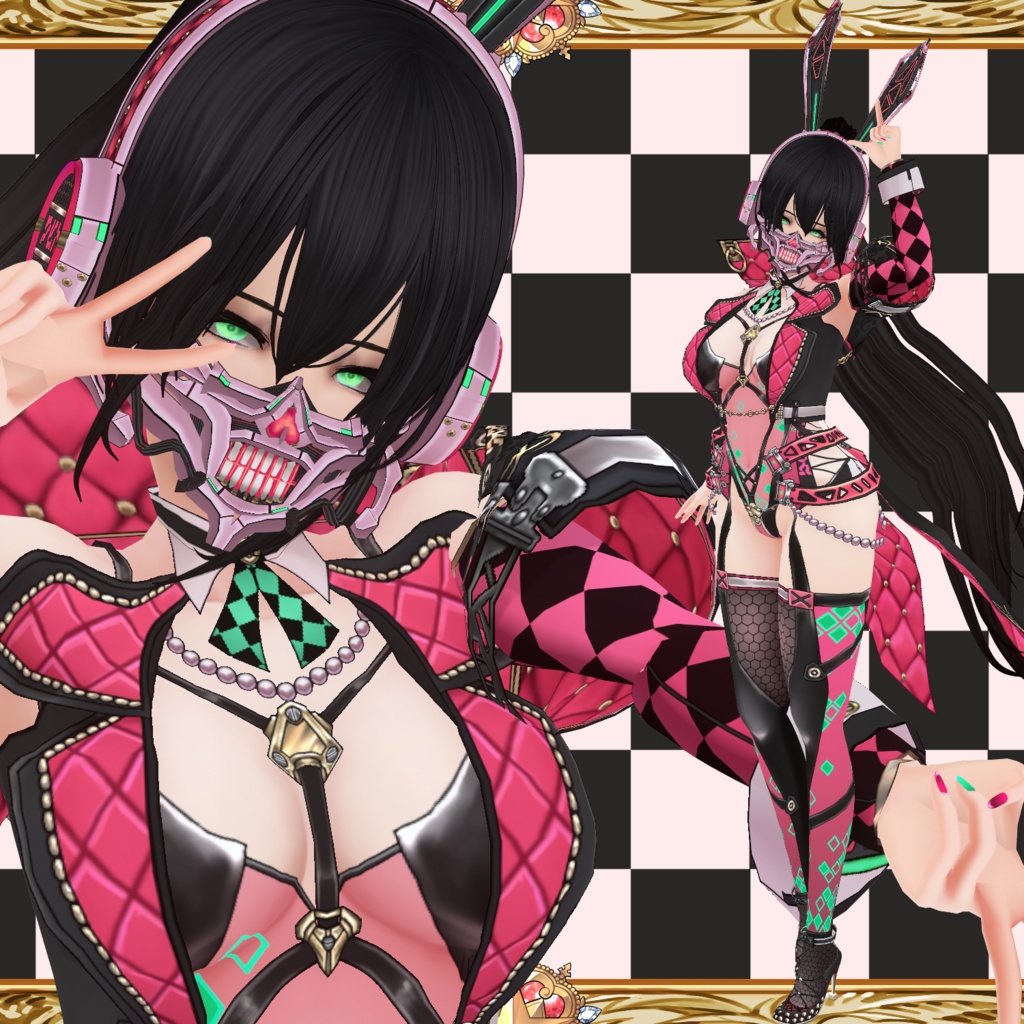 【Vroid】サイバーバニースーツ【サイバー】