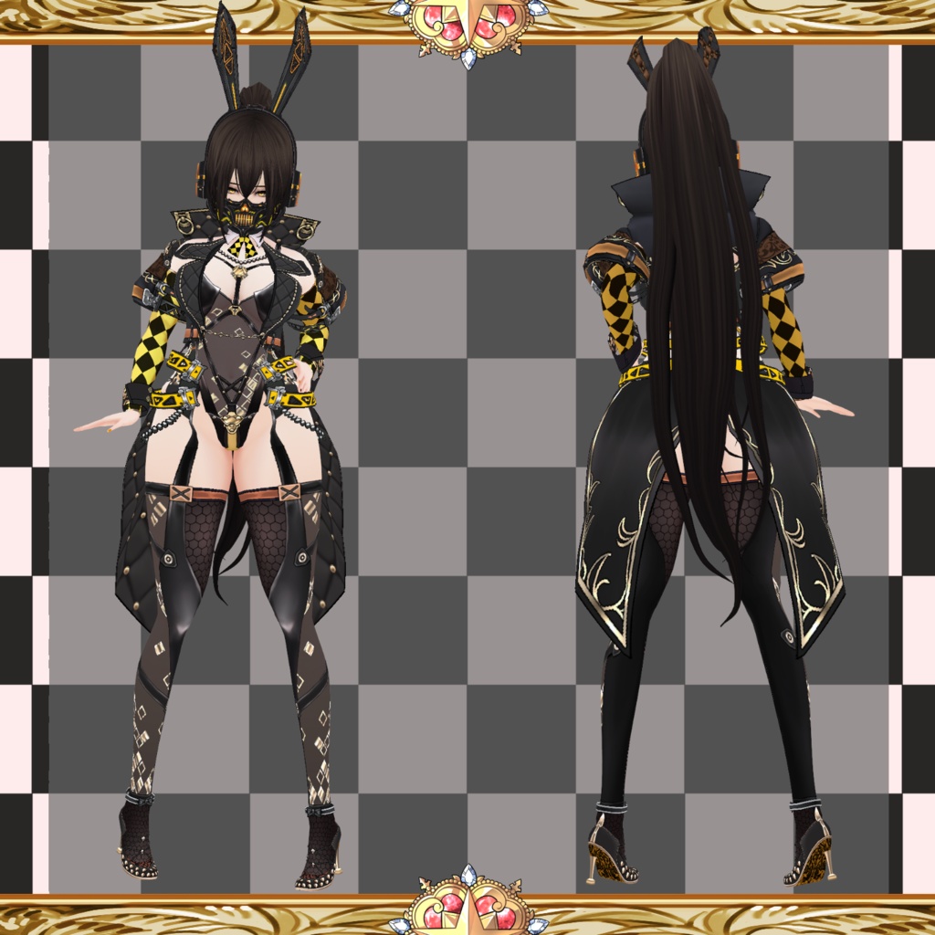 【Vroid】サイバーバニースーツ【サイバー】