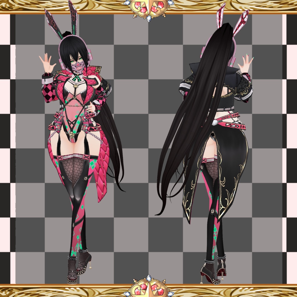 【Vroid】サイバーバニースーツ【サイバー】