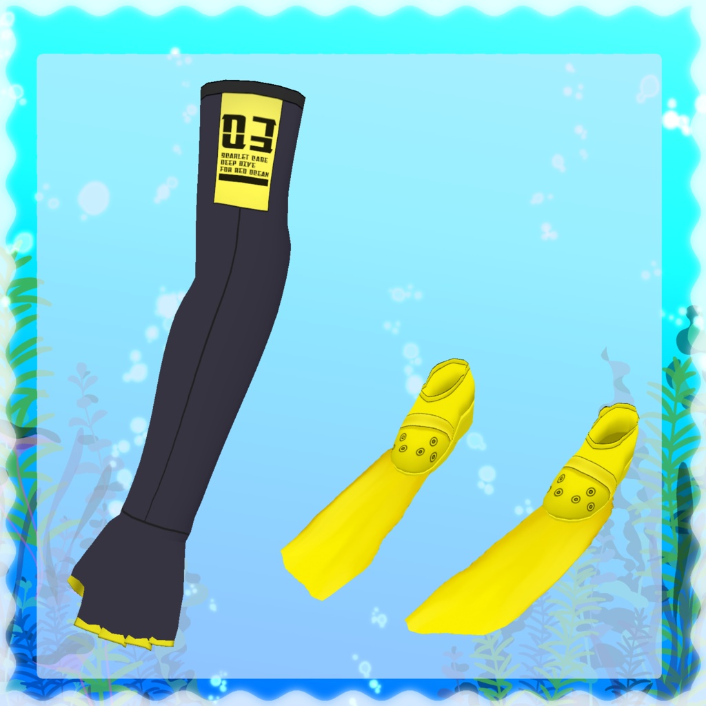 【Vroid】ダイビング水着(Diving swim wear set)
