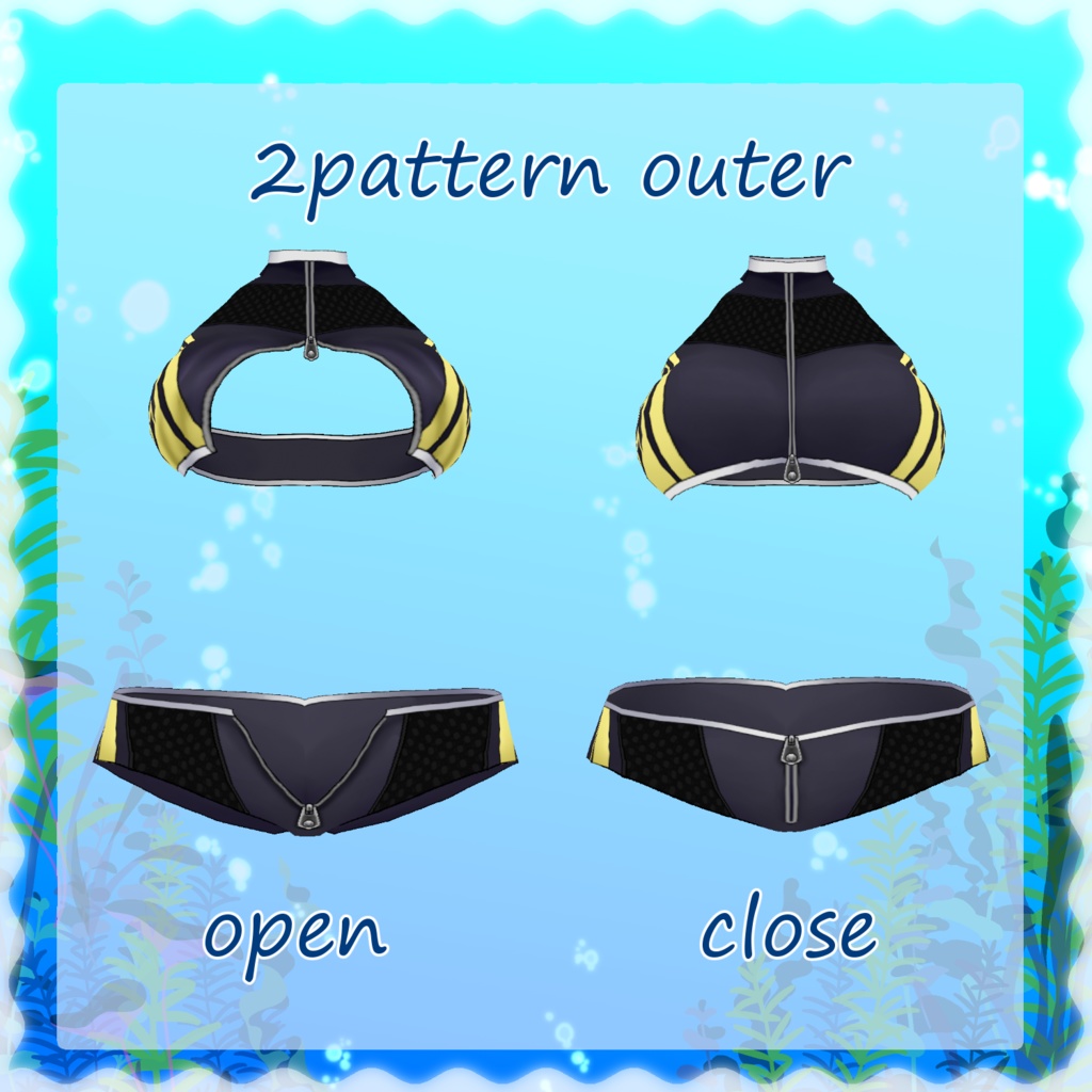 【Vroid】ダイビング水着(Diving swim wear set)