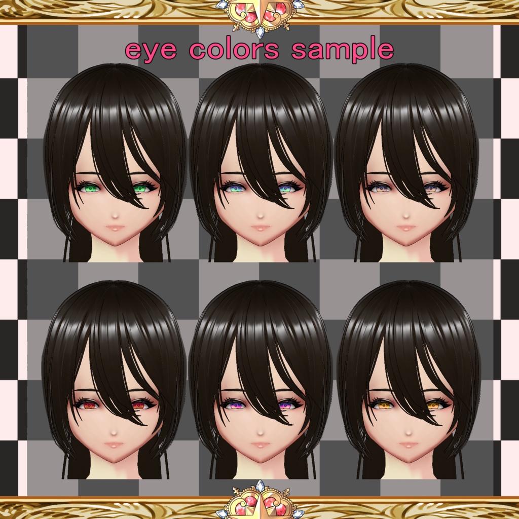 【Vroid】サイバーバニーフェイス【顔テクスチャ】