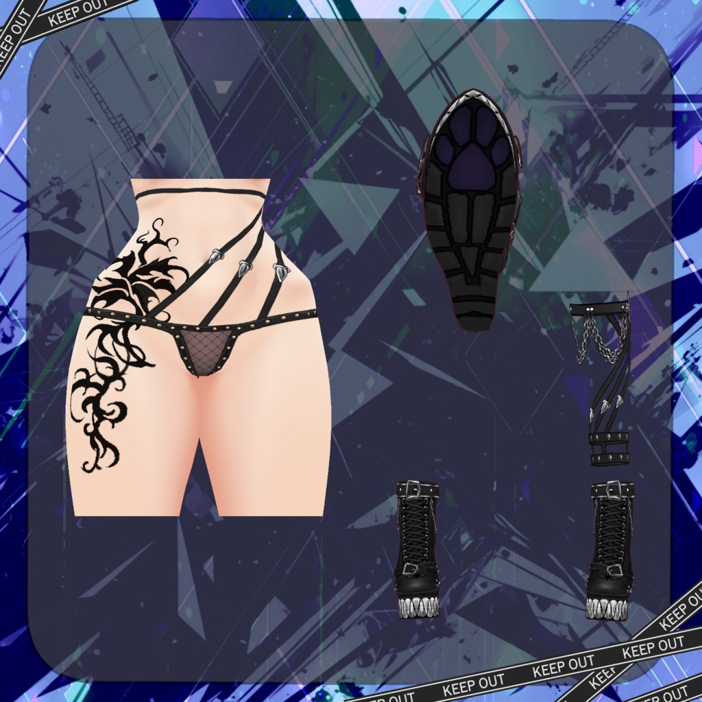 【Vroid】パンクシルバードッグ【衣装】